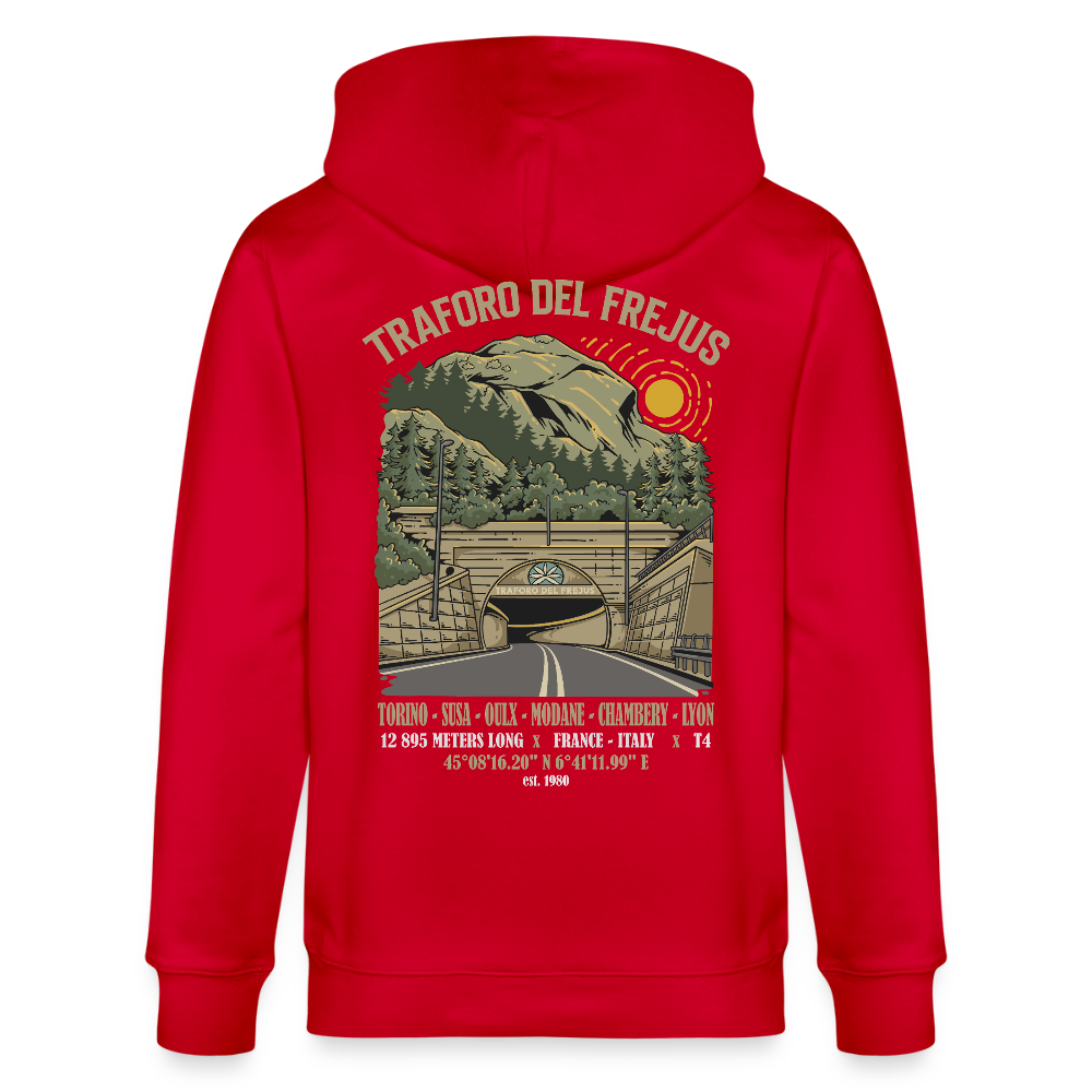 BEYOND FREJUS - Zipped Hoodie - red