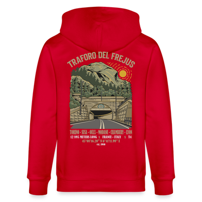 BEYOND FREJUS - Zipped Hoodie - red