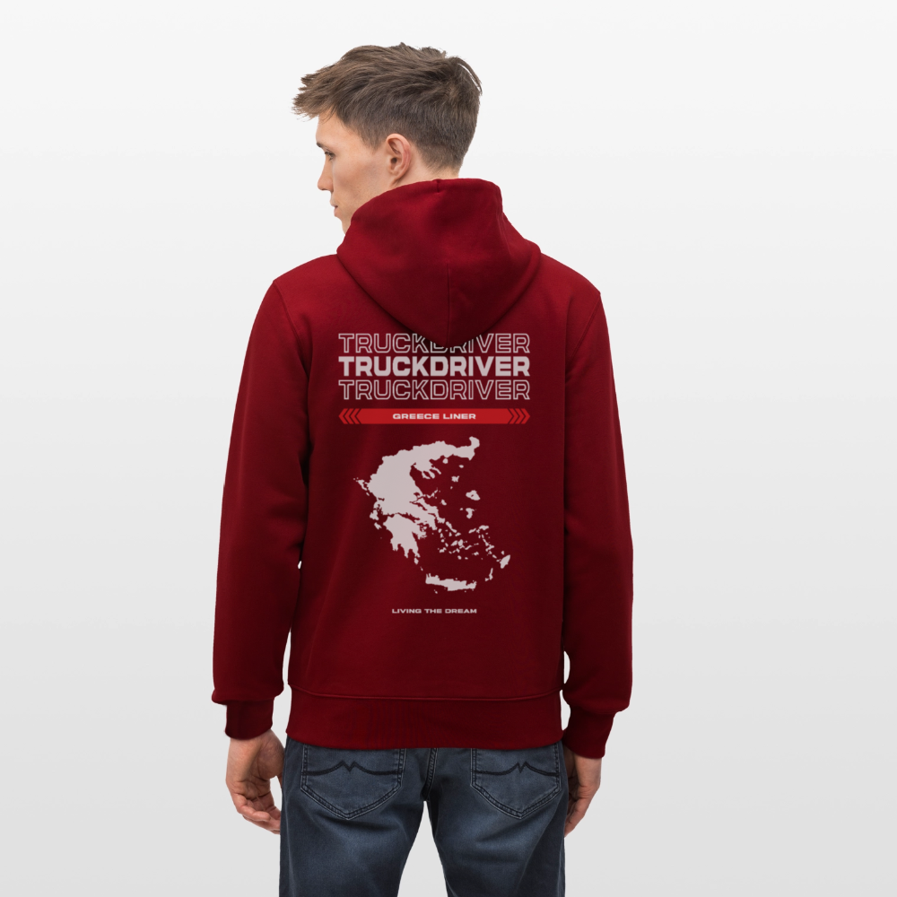 GREECE Liner - Zipped Hoodie - burgundy