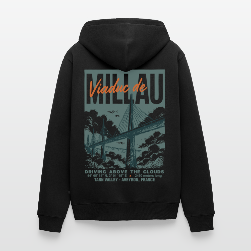 VIADUC DE MILLAU - Zipped Hoodie - black
