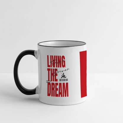 LIVING THE DREAM - Coffee Mug - white/black