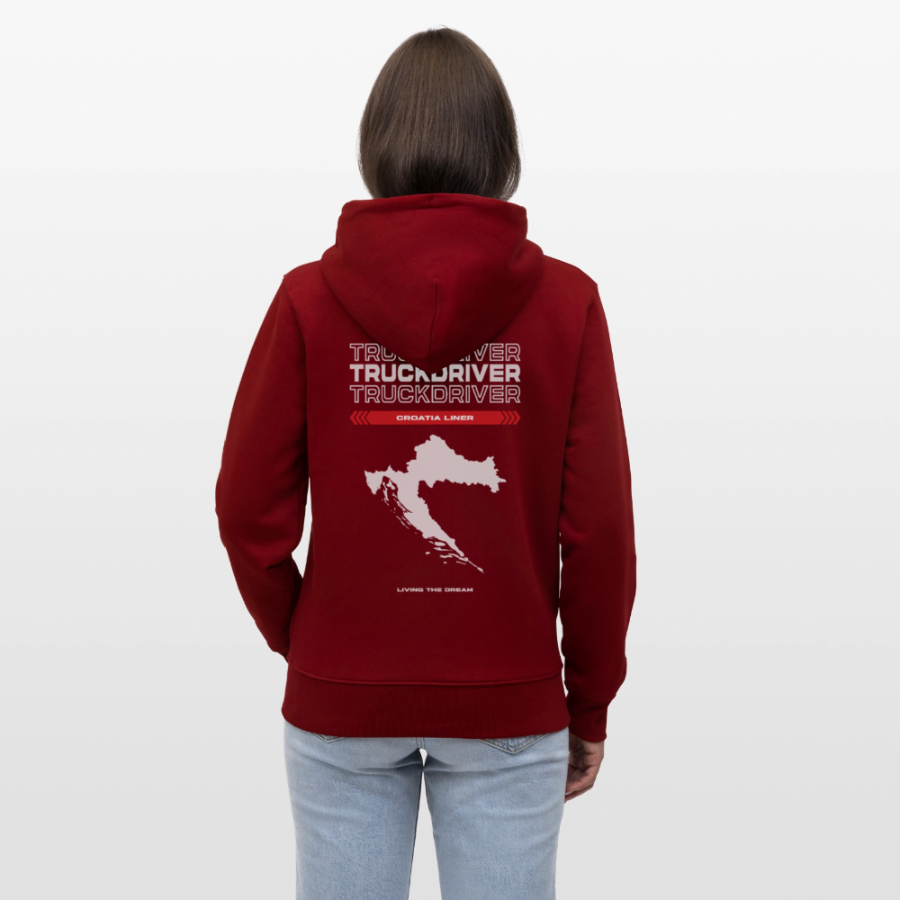 CROATIA Liner - Zipped Hoodie - burgundy