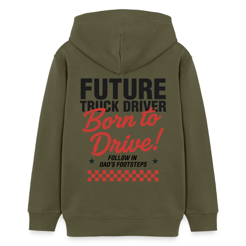 BORN TO DRIVE (DAD) - Teenagers Hoodie - khaki