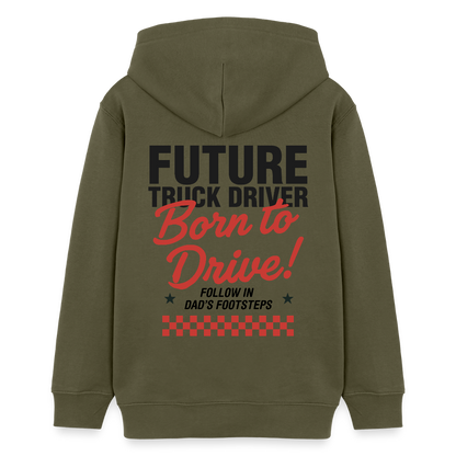 BORN TO DRIVE (DAD) - Teenagers Hoodie - khaki