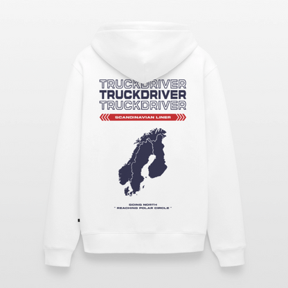 SCANDINAVIAN Liner - Zipped Hoodie (White) - white