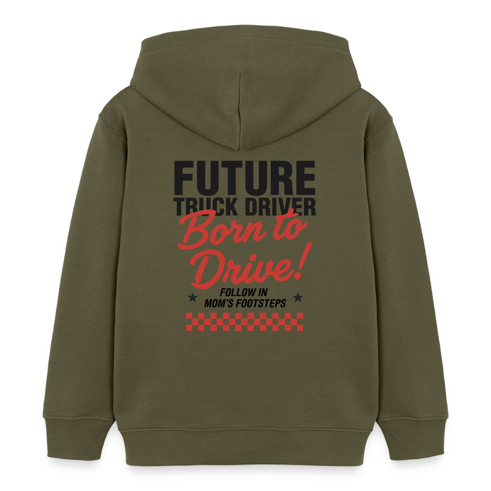 BORN TO DRIVE (MOM) - Kids Hoodie - khaki