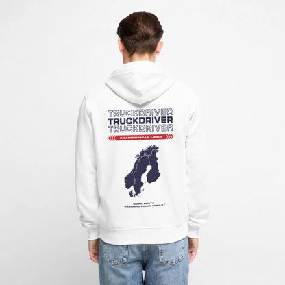 SCANDINAVIAN Liner - Zipped Hoodie (White) - white