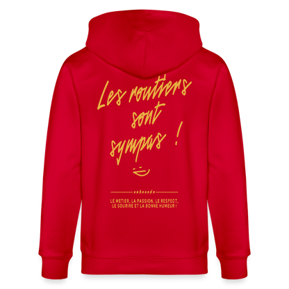 LES ROUTIERS SONT SYMPAS - Zipped Hoodie - red