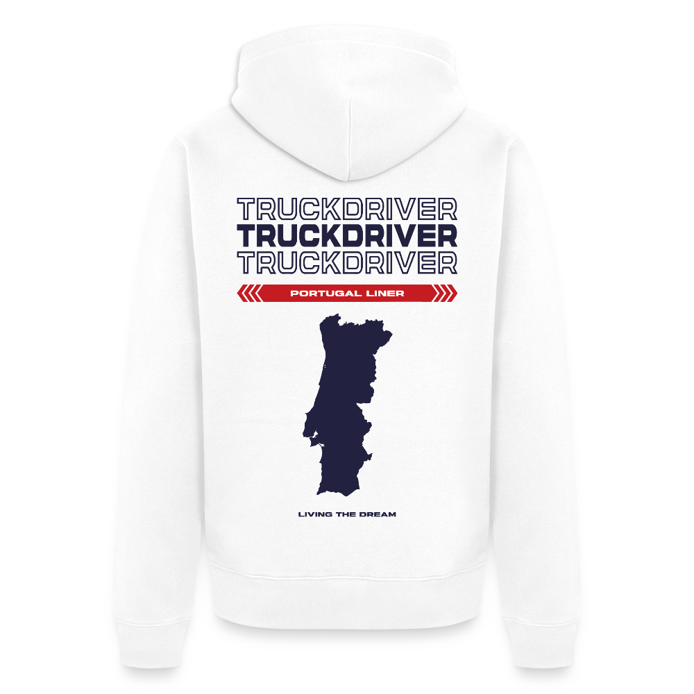 PORTUGAL Liner - Zipped Hoodie (White) - white