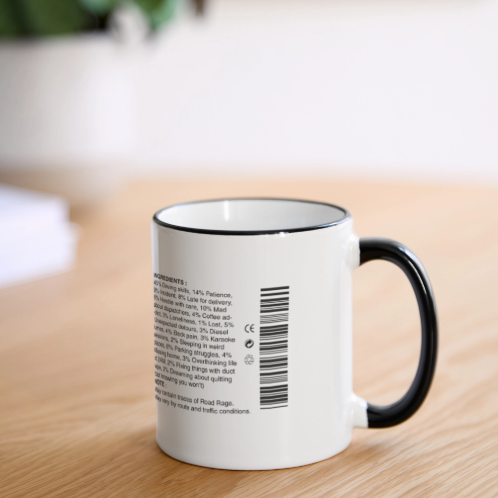TRUCKER LABEL - Coffee Mug - white/black