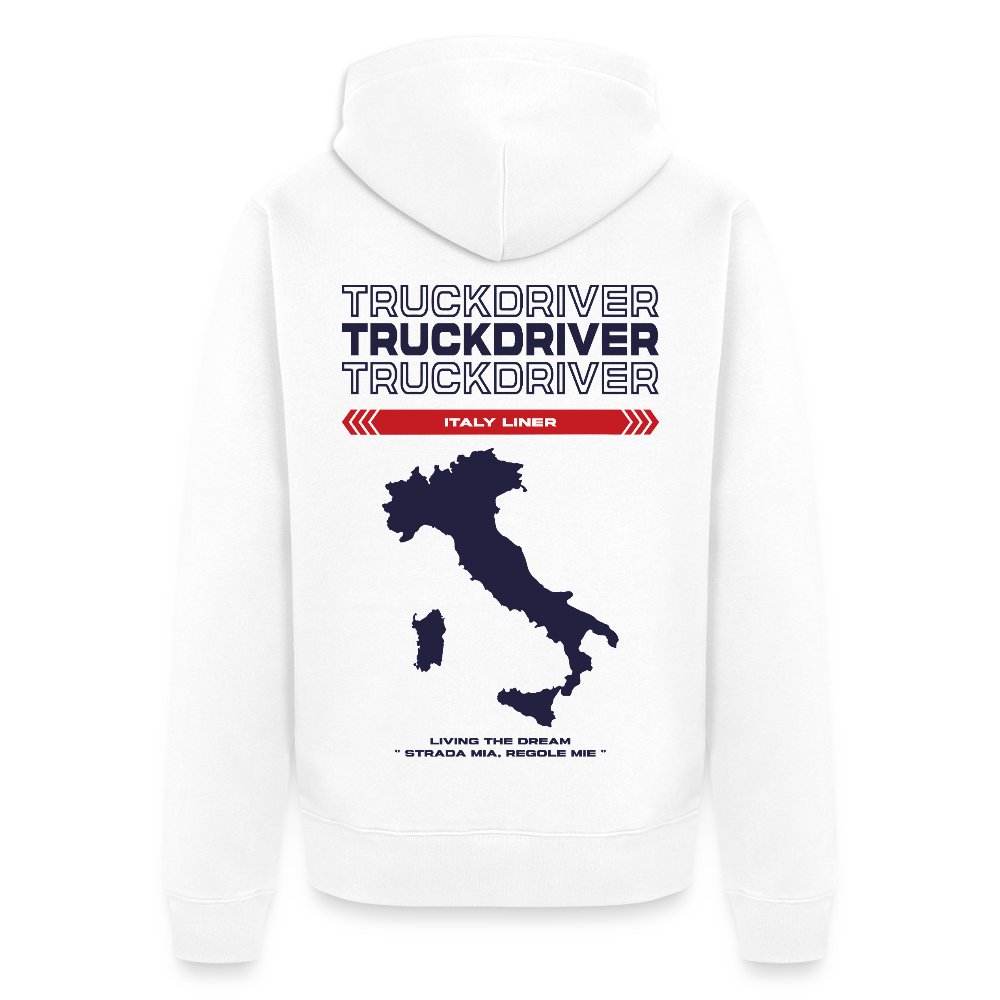 ITALY Liner - Zipped Hoodie (White) - white