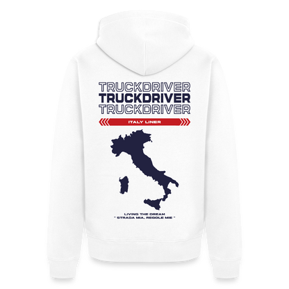 ITALY Liner - Zipped Hoodie (White) - white