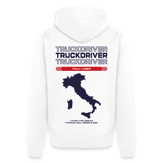 ITALY Liner - Zipped Hoodie (White) - white