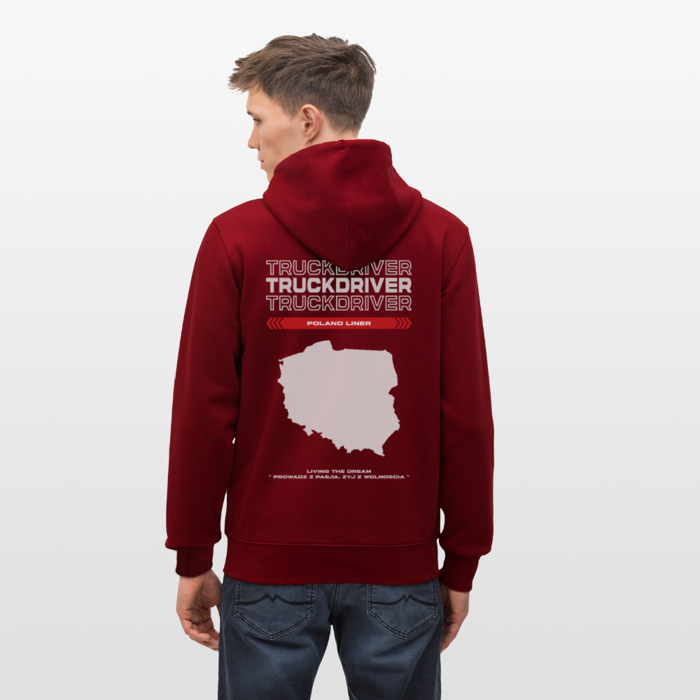 POLAND Liner - Zipped Hoodie - burgundy