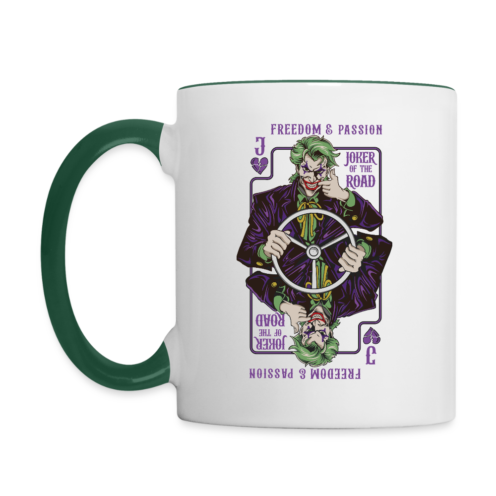 JOKER OF THE ROAD - Coffee Mug - white/dark green
