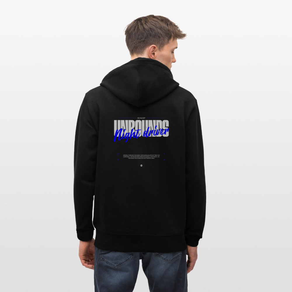 NIGHT DRIVER - Zipped Hoodie - black