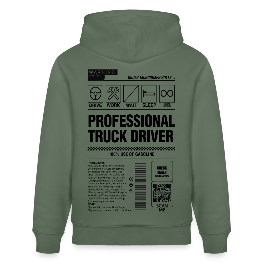 TRUCKER LABEL - Hoodie - cypress green