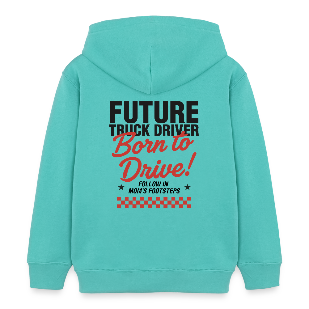 BORN TO DRIVE (MOM) - Kids Hoodie - pool blue