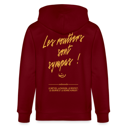 LES ROUTIERS SONT SYMPAS - Zipped Hoodie - burgundy