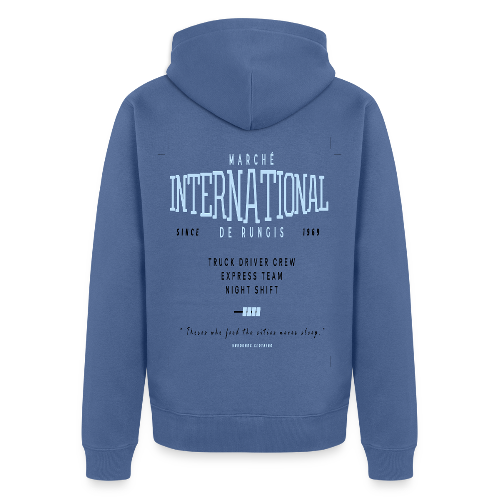 RUNGIS - Zipped Hoodie - stone blue