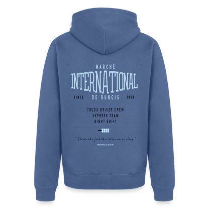 RUNGIS - Zipped Hoodie - stone blue