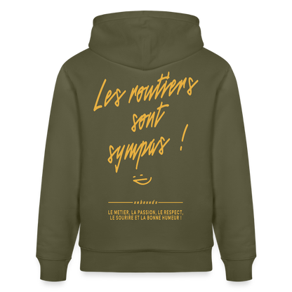 LES ROUTIERS SONT SYMPAS - Hoodie - khaki green