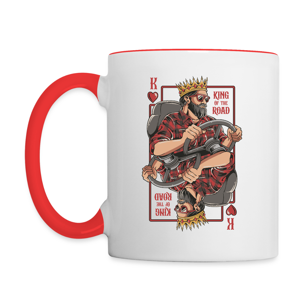 KIND OF THE ROAD - Bi-color Coffee Mug - white/red