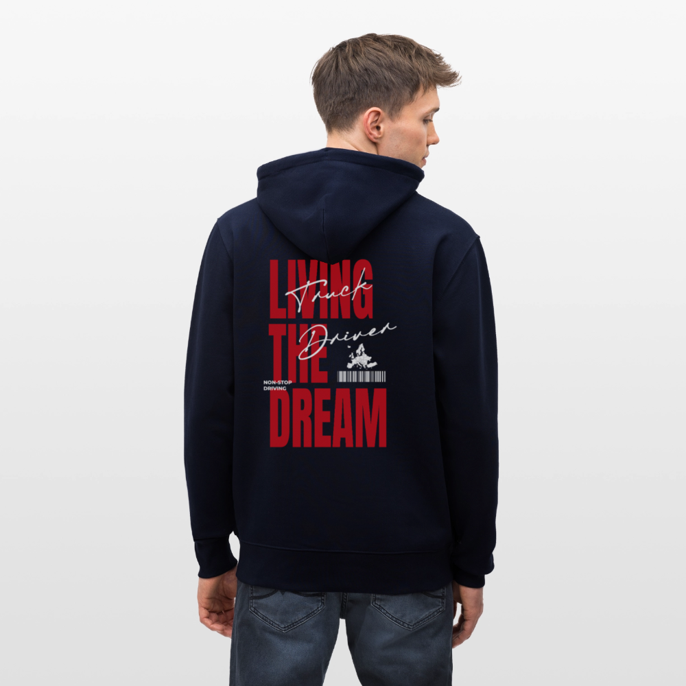 LIVING THE DREAM - Zipped Hoodie - navy