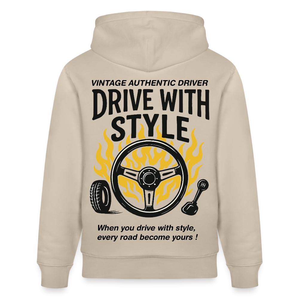 VINTAGE DRIVER - Hoodie - beige