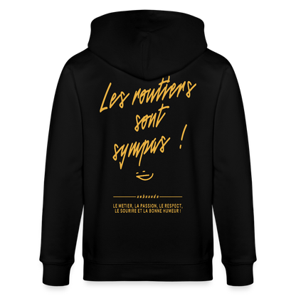 LES ROUTIERS SONT SYMPAS - Zipped Hoodie - black
