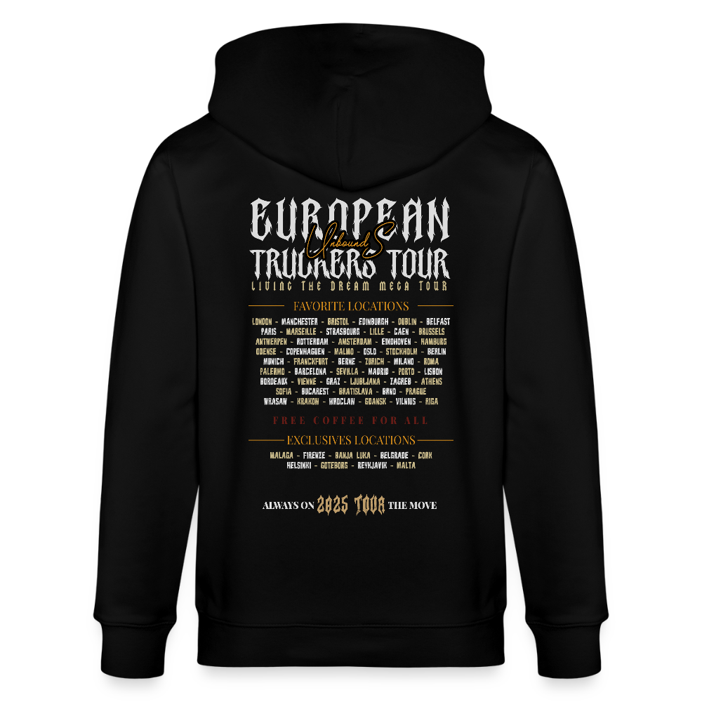 TRUCKER ON TOUR - Zipped Hoodie - black