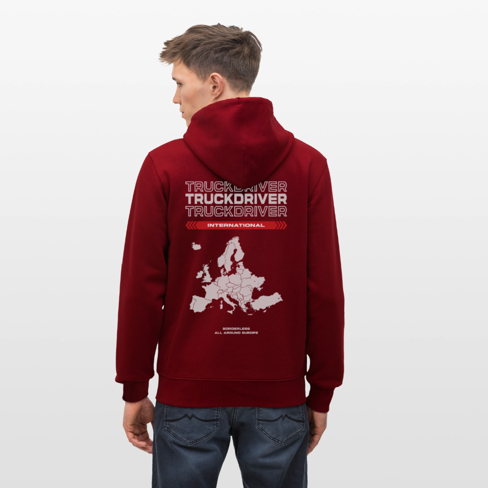 INTERNATIONAL Liner - Zipped Hoodie - burgundy