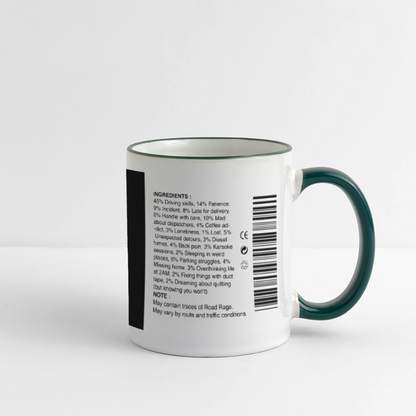 TRUCKER LABEL - Coffee Mug - white/dark green