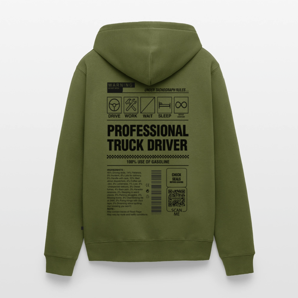 TRUCKER LABEL - Zipped Hoodie - khaki