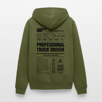TRUCKER LABEL - Zipped Hoodie - khaki