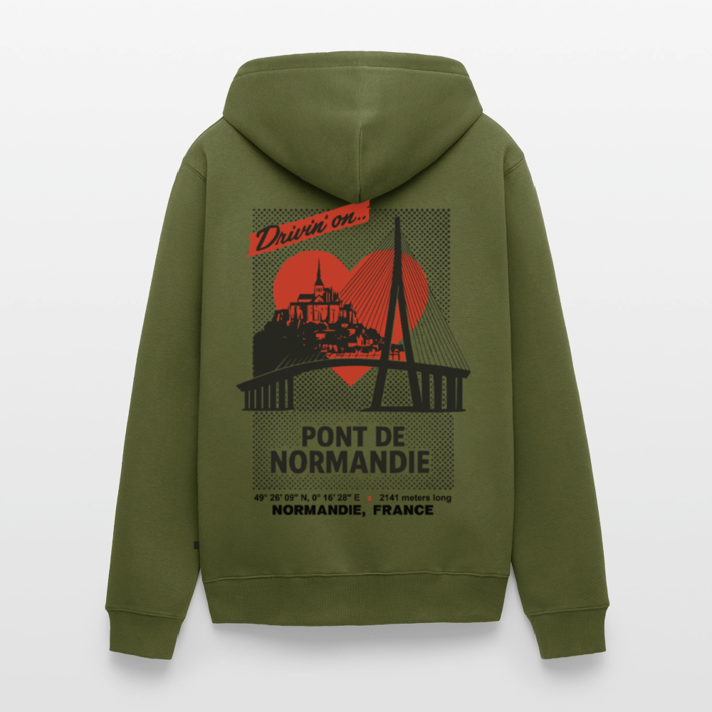 PONT DE NORMANDIE - Zipped Hoodie - khaki