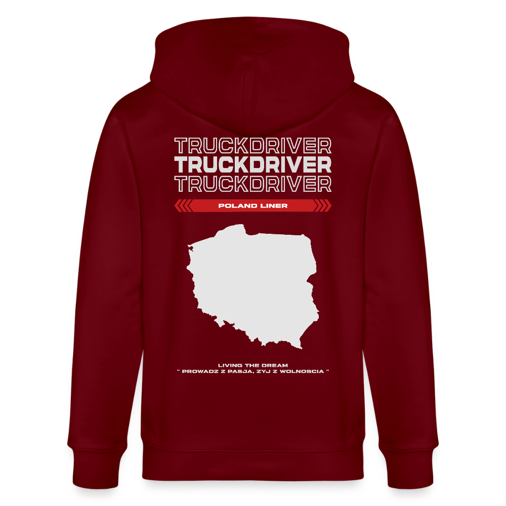 POLAND Liner - Zipped Hoodie - burgundy