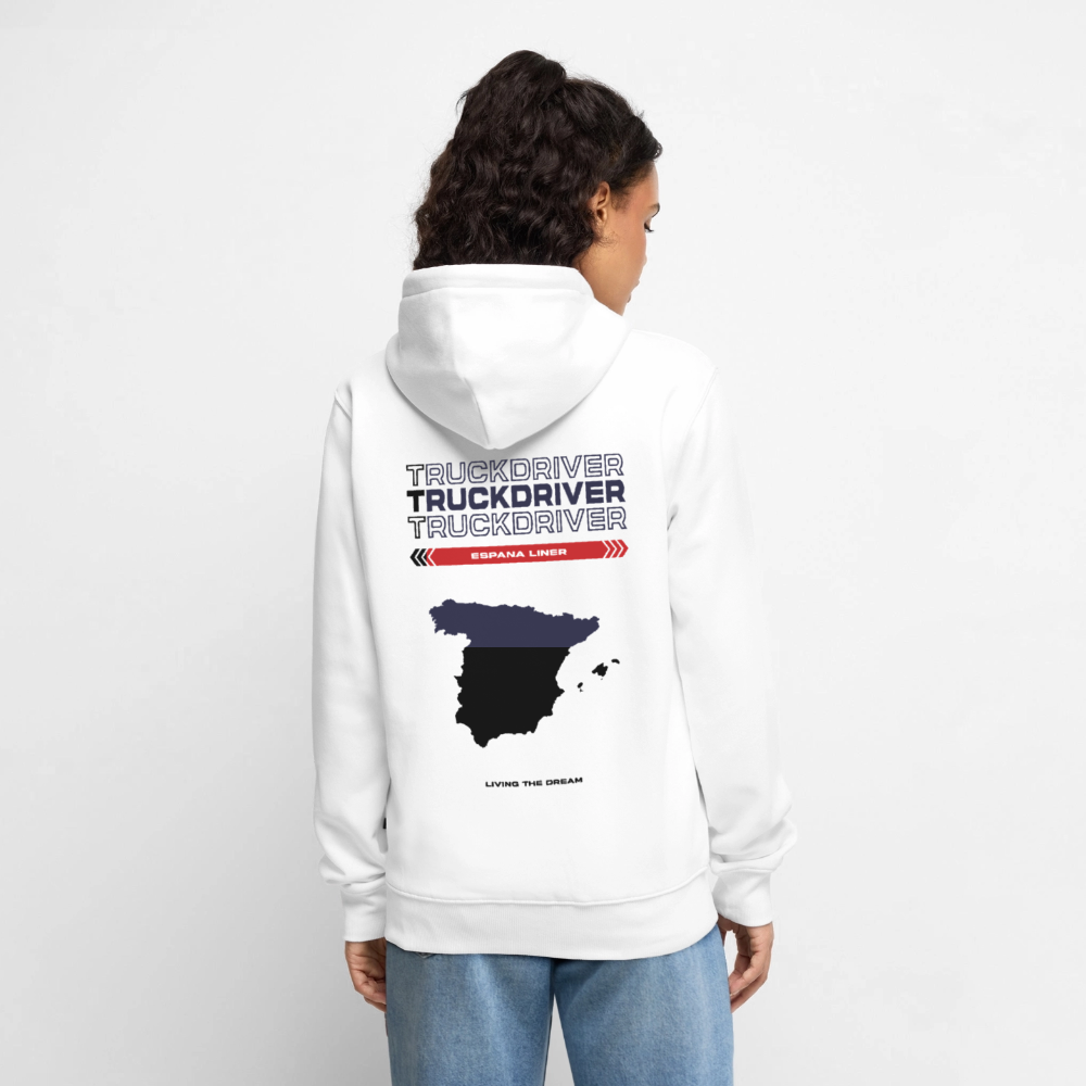 SPAIN Liner - Zipped Hoodie (White) - white