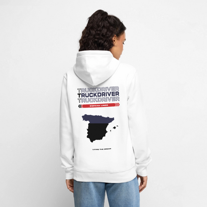 SPAIN Liner - Zipped Hoodie (White) - white