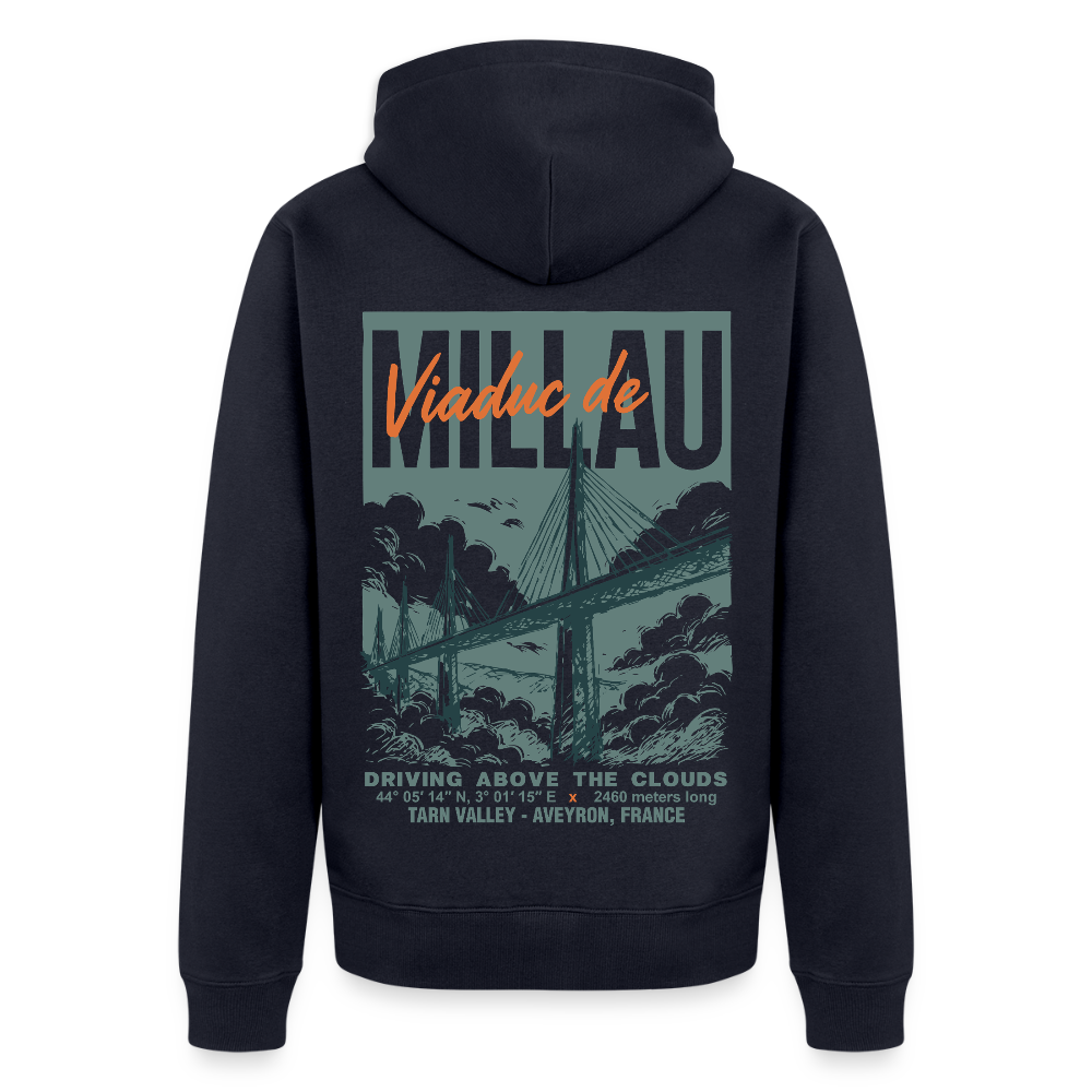 VIADUC DE MILLAU - Zipped Hoodie - navy