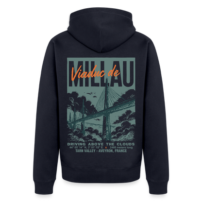 VIADUC DE MILLAU - Zipped Hoodie - navy