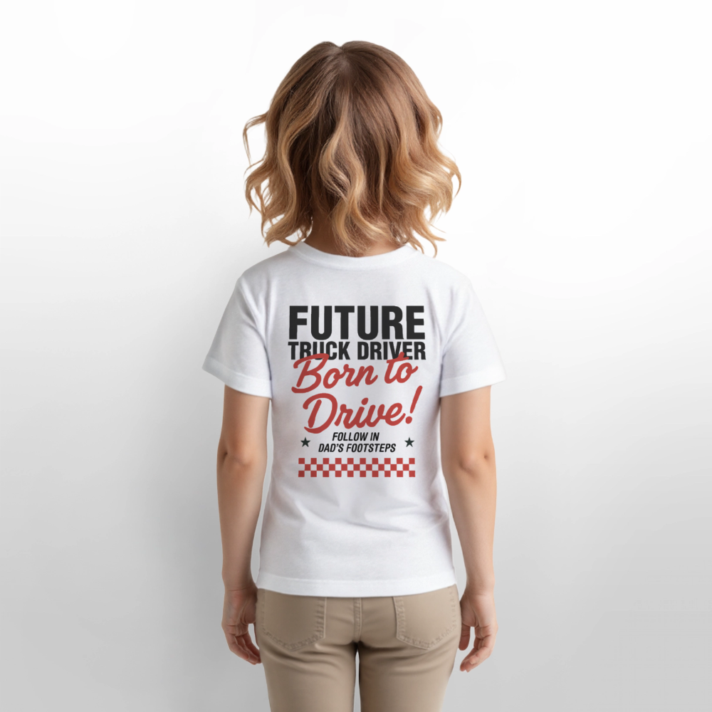 BORN TO DRIVE (DAD) - Kids T-shirt - white