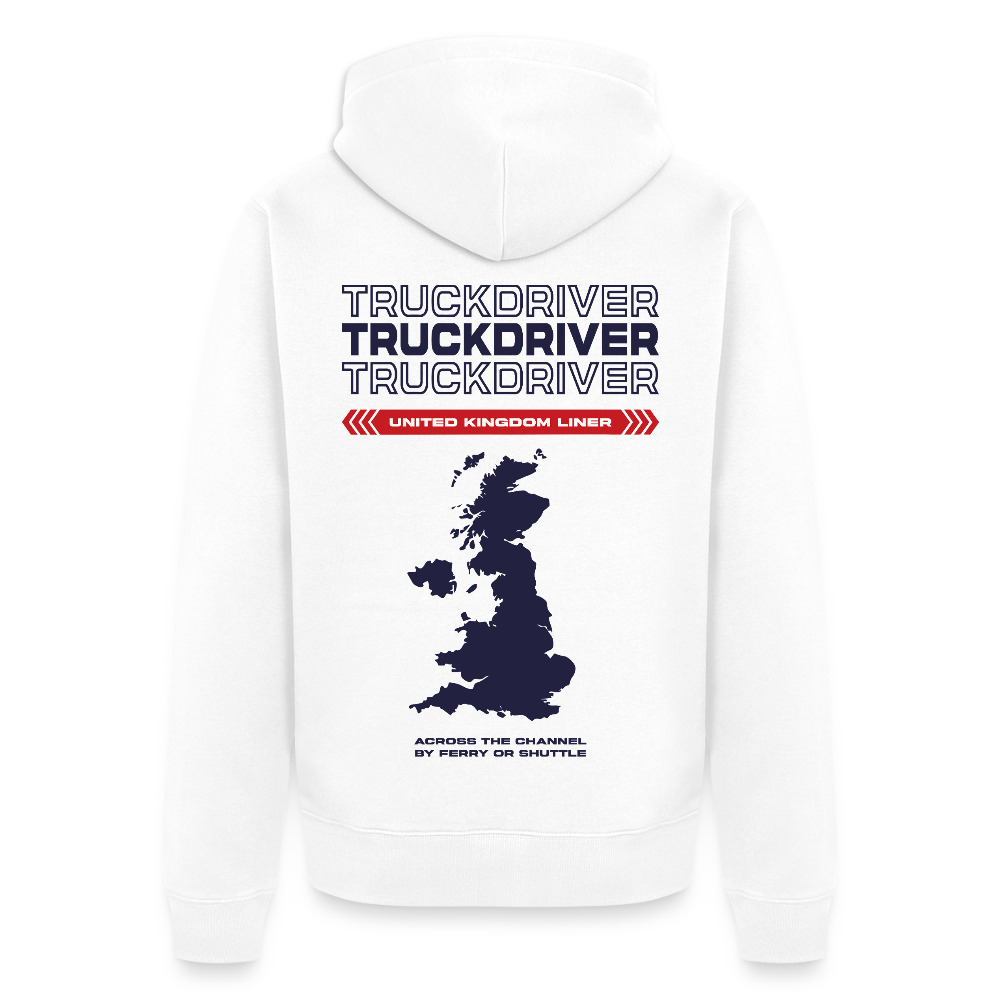 UK Liner - Zipped Hoodie (White) - white