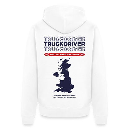 UK Liner - Zipped Hoodie (White) - white