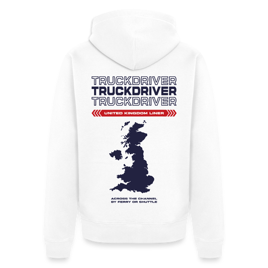 UK Liner - Zipped Hoodie (White) - white