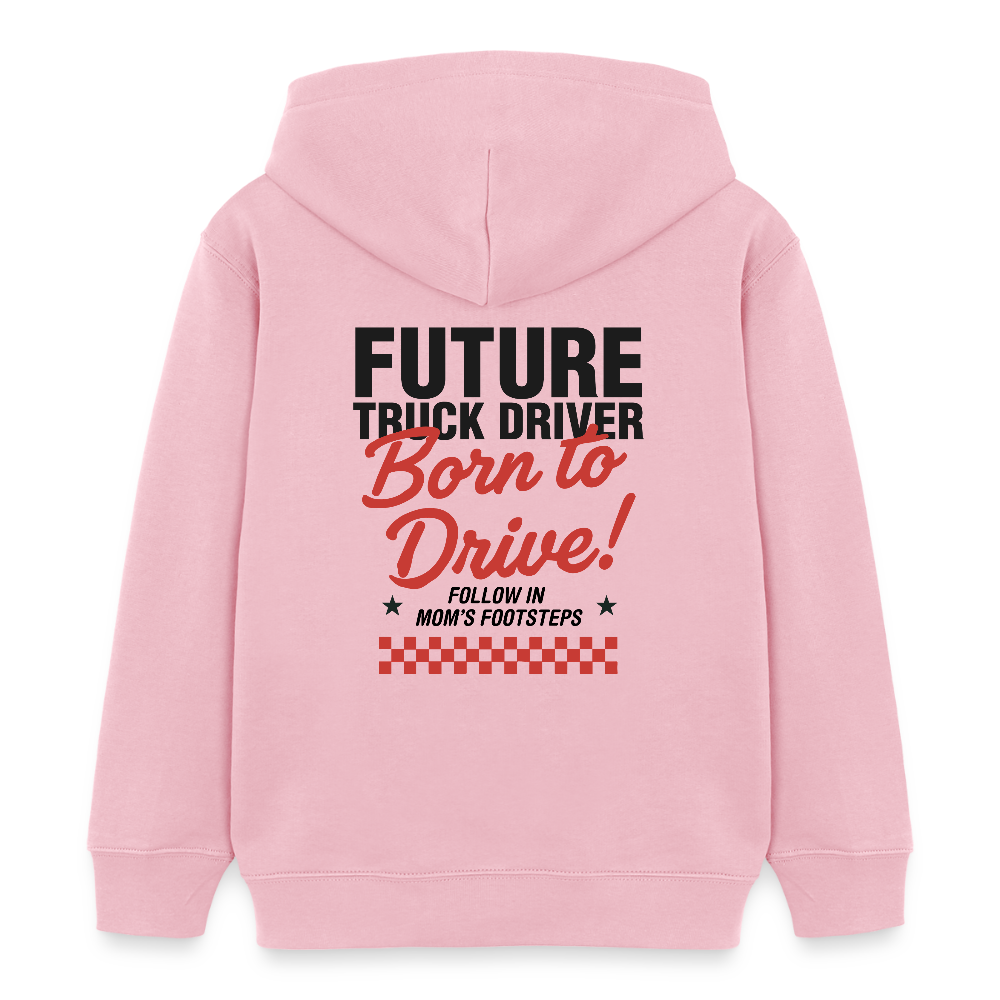BORN TO DRIVE (MOM) - Kids Hoodie - cotton pink
