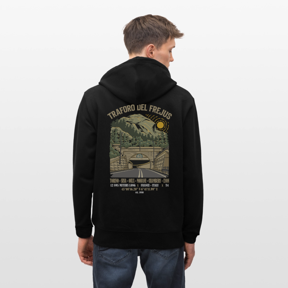 BEYOND FREJUS - Zipped Hoodie - black