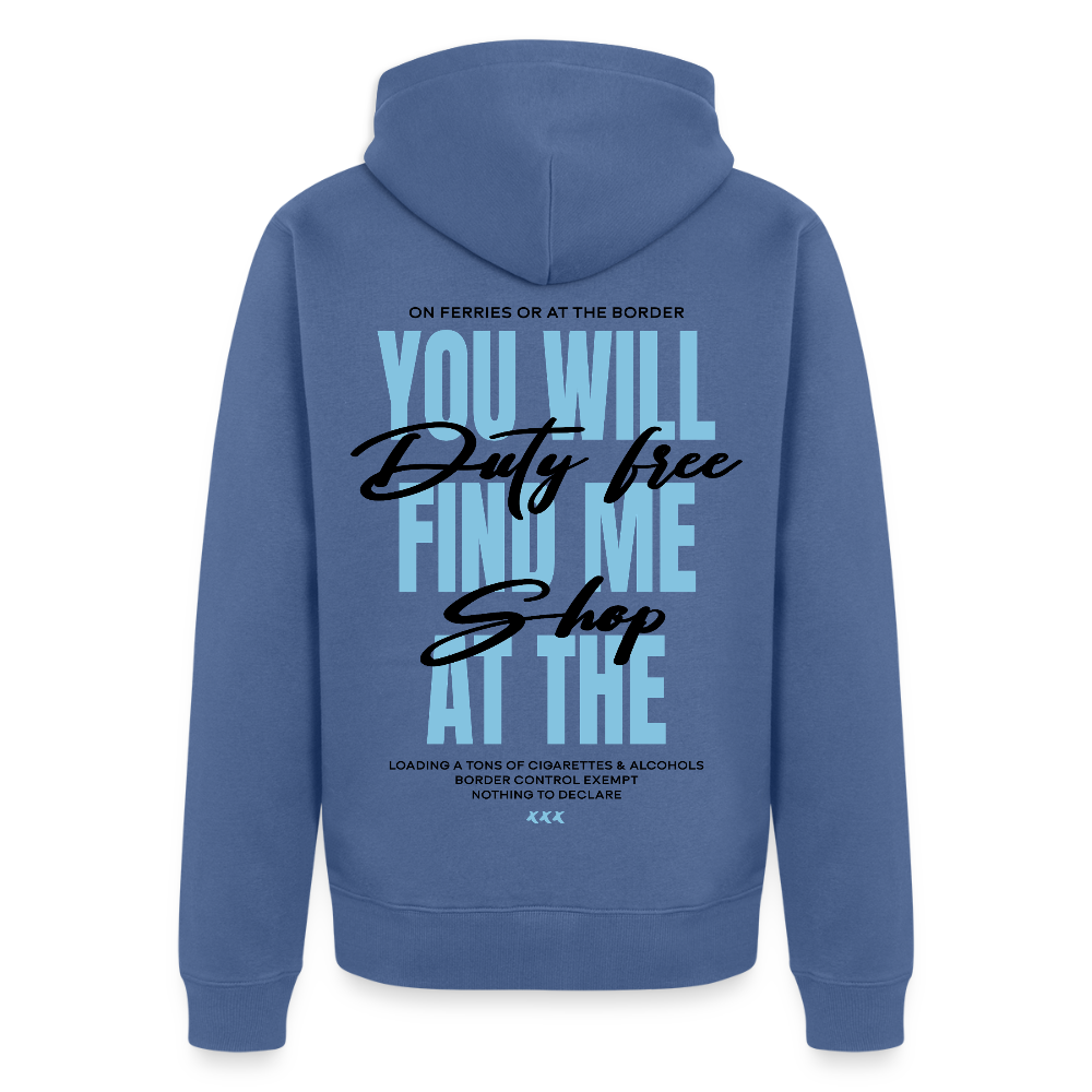 DUTY FREE - Zipped Hoodie - stone blue