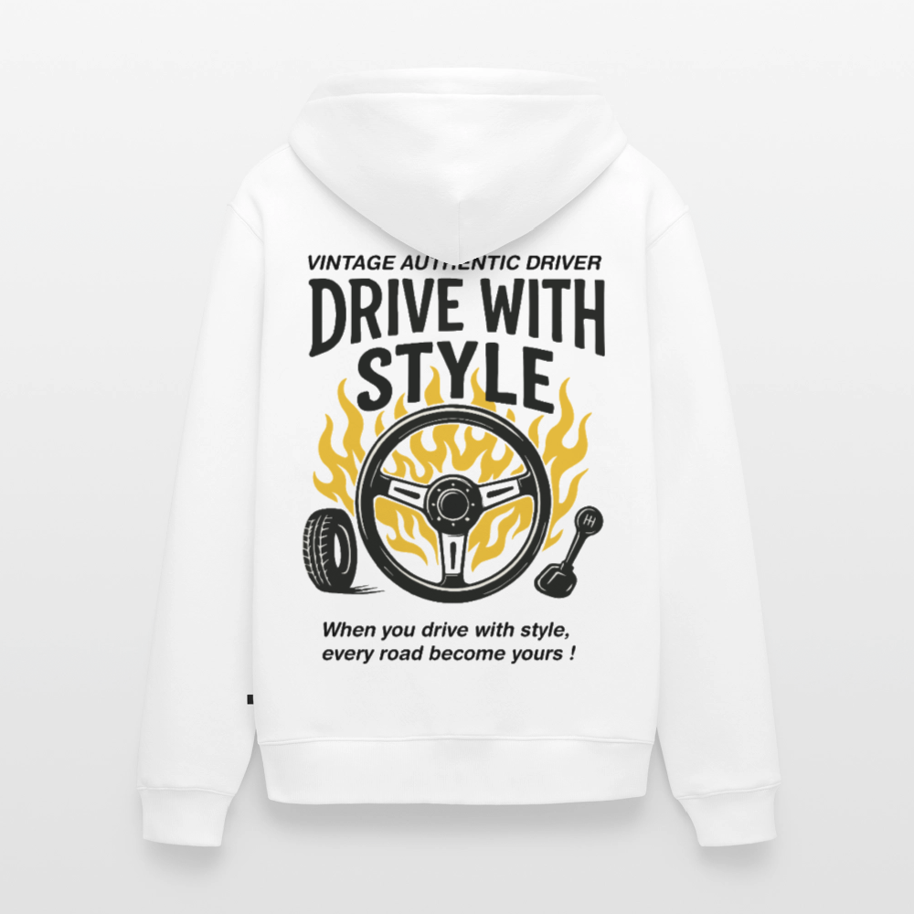 AUTHENTIC DRIVER - Zipped Hoodie - white