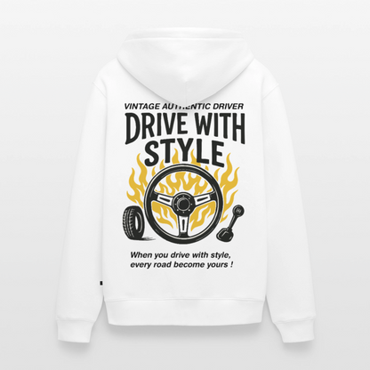 AUTHENTIC DRIVER - Zipped Hoodie - white